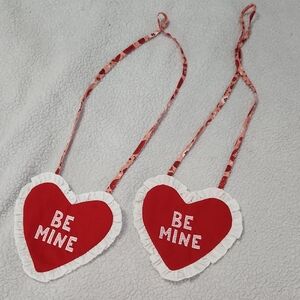 Ricrac & Ruffles set of 2 Valentine's Day heart purses